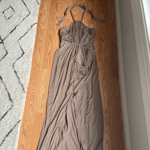 BCBG halter chain dress